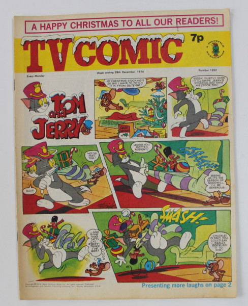 TV COMIC , REVISTA ENGLEZA PENTRU COPII , BENZI DESENATE , 28 DECEMBER   , 1974