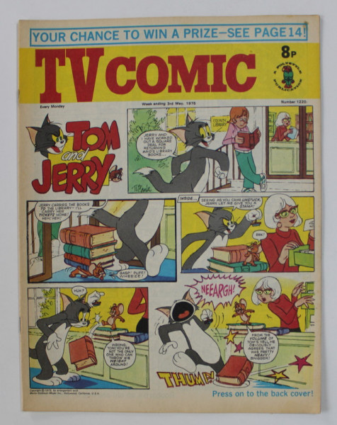 TV COMIC , REVISTA ENGLEZA PENTRU COPII , BENZI DESENATE , 3 MAY  , 1975