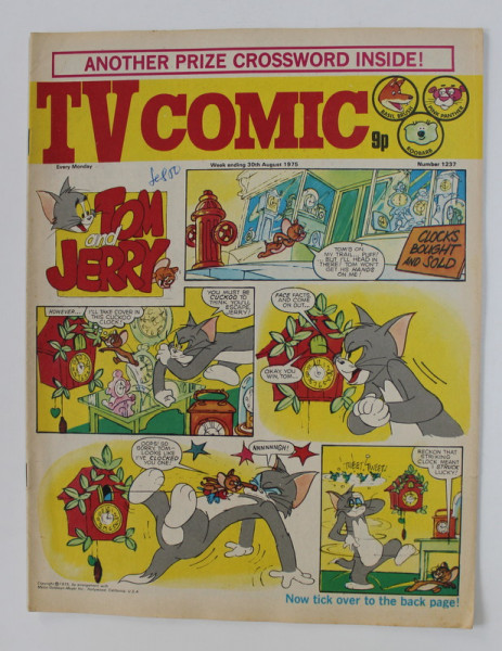 TV COMIC , REVISTA ENGLEZA PENTRU COPII , BENZI DESENATE , 30 AUGUST , 1975