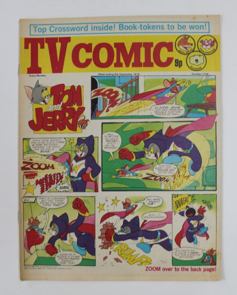 TV COMIC , REVISTA ENGLEZA PENTRU COPII , BENZI DESENATE , 6 SEPTEMBER , 1975