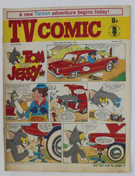 TV COMIC , REVISTA ENGLEZA PENTRU COPII , BENZI DESENATE , 8 MARCH  , 1975