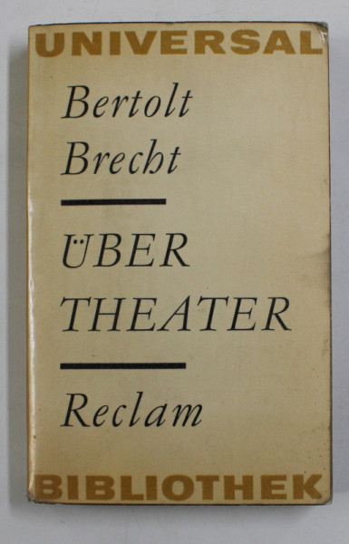 UBER THEATER von BERTOLT BRECHT , 1966