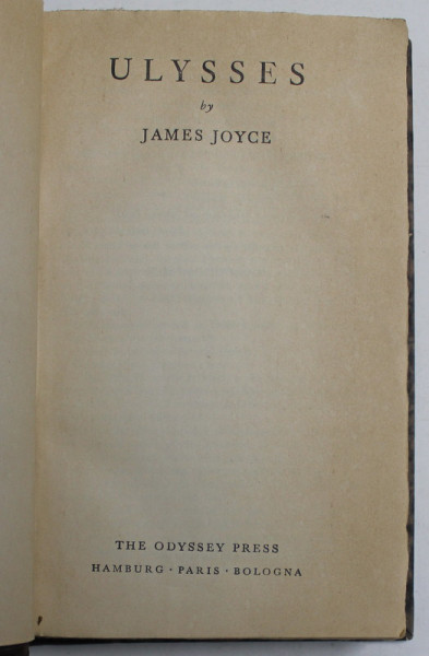 ULYSSES by JAMES JOYCE , 1933