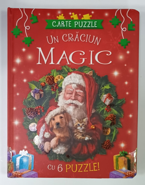 UN CRACIUN MAGIC , CARTE PUZZLE , 6 PUZZLE- URI , ANII '2000