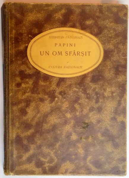 UN OM SFARSIT de GIOVANNI PAPINI , 1923
