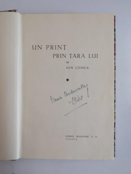 UN PRINT PRIN TARA LUI de ION CONEA