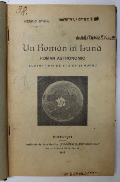 UN ROMAN IN LUNA,H.STAHL,1914