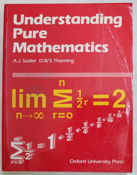 UNDERSTANDING PURE MATHEMATICS by A. J. SADLER and D. W. S. THORNING , 1987