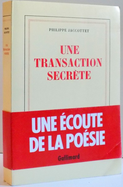 UNE TRANSACTION SECRETE , LECTURES DE POESIE , 1987