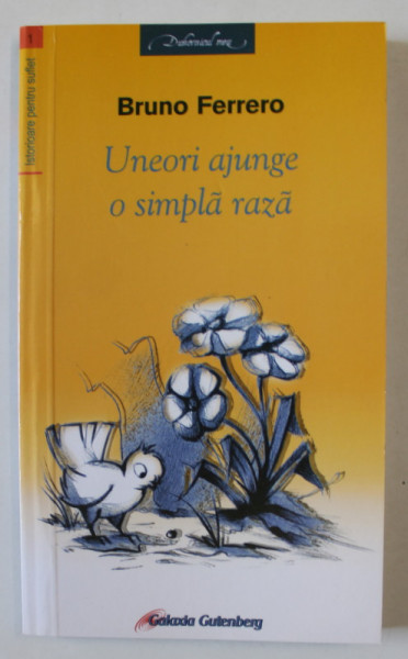 UNEORI AJUNGE O SIMPLA RAZA de BRUNO FERRERO , ISTORIOARE PENTRU  SUFLET , 2007