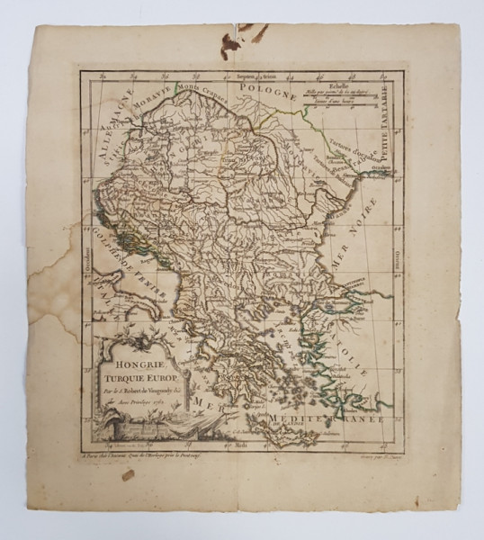 UNGARIA si TURCIA EUROPEANA - HARTA,1762