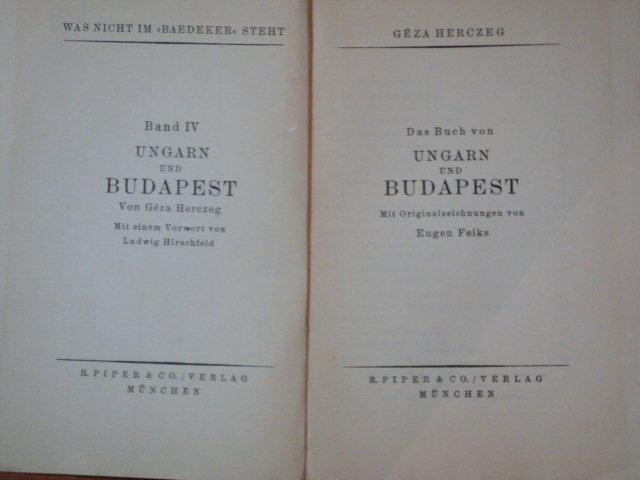 UNGARN UND BUDAPEST - GEZA HERCZEG