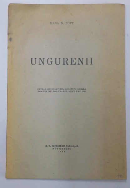 UNGURENII de MARA N. POPP  1943