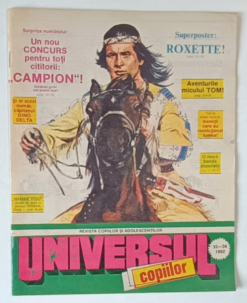 UNIVERSUL COPIILOR , REVISTA SAPTAMANALA ILUSTRATA , NR. 35-36 , 1992