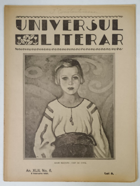 UNIVERSUL LITERAR , No.6 , 1927