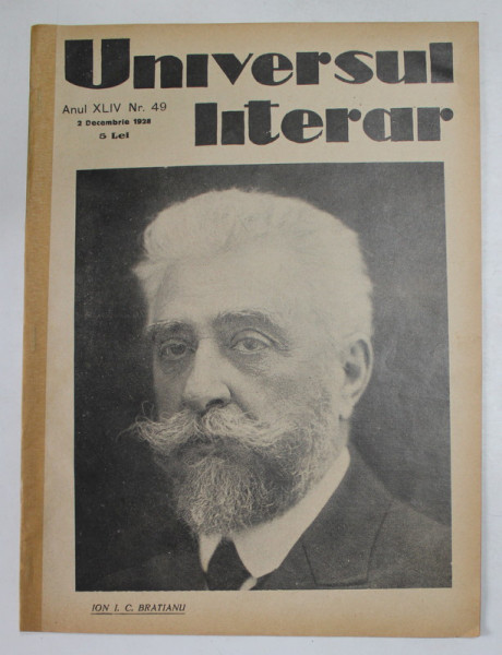 UNIVERSUL LITERAR , REVISTA , ANUL XLIV , NR. 49, 2 DECEMBRIE , 1928