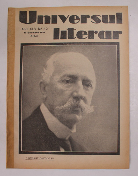 UNIVERSUL LITERAR , REVISTA , ANUL XLV , NR. 42 , 13 OCTOMBRIE  , 1929