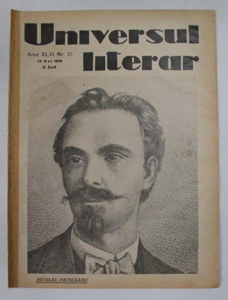 UNIVERSUL LITERAR , REVISTA , ANUL XLVI , NR. 21, 18 MAI  , 1930