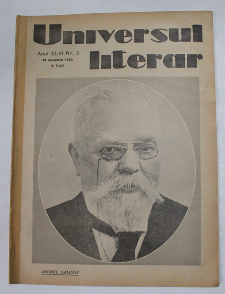 UNIVERSUL LITERAR , REVISTA , ANUL XLVI , NR. 3 , 12  IANUARIE , 1930