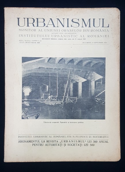 URBANISMUL, MONITOR AL UNIUNEI ORASELOR DIN ROMANIA, NR. VII - VIII, IULIE - SEPTEMBRIE, 1935