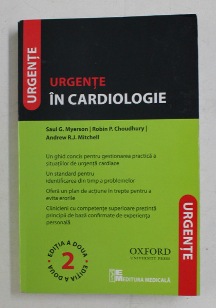 URGENTE IN CARDIOLOGIE de SAUL G. MEYERSON si ANDREW R.J. MITCHELL , 2014