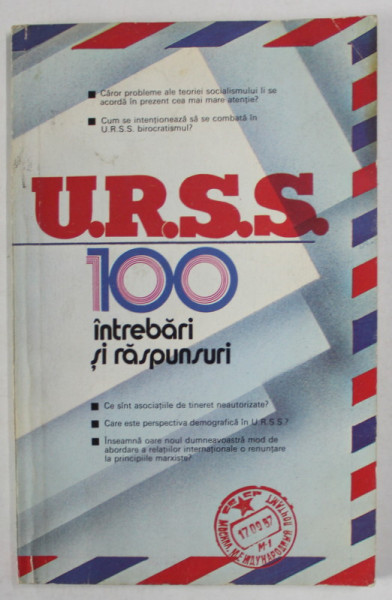 U.R.S.S. - 100 INTREBARI SI RASPUNSURI , 1988
