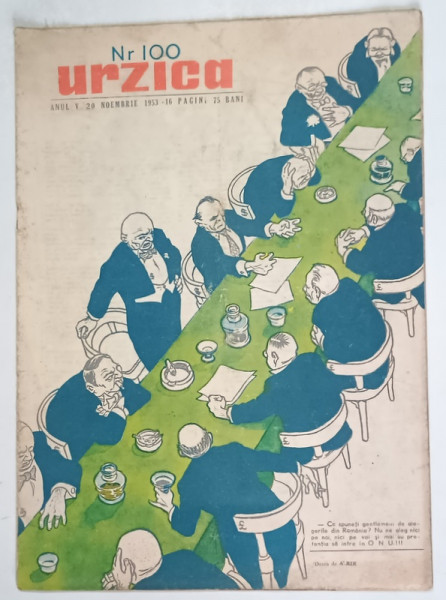 URZICA , REVISTA DE SATIRA SI UMOR , ANUL V , NUMARUL 100 , 20 NOEMBRIE , 1953