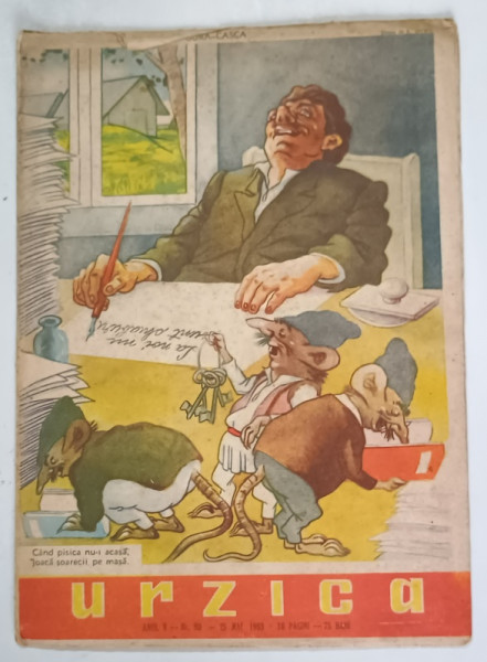 URZICA , REVISTA DE SATIRA SI UMOR , ANUL V , NUMARUL 93 , 15 MAI , 1953
