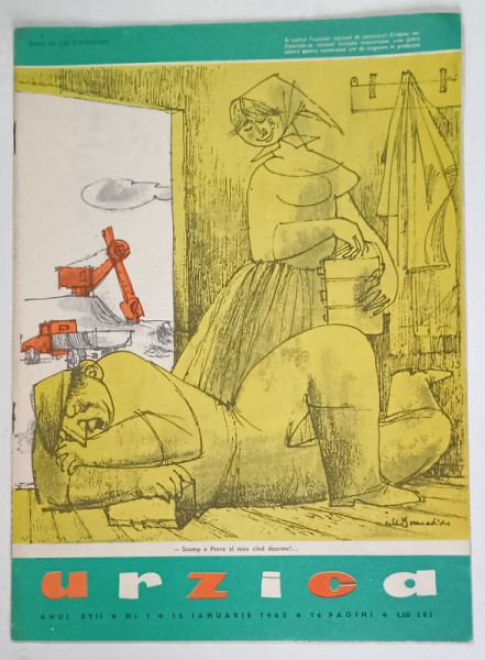 URZICA , REVISTA DE SATIRA SI UMOR , ANUL XVII , NUMARUL 1 , 15 IANUARIE , 1965