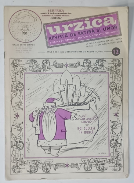 URZICA , REVISTA DE SATIRA SI UMOR , NR. 12 , 1980