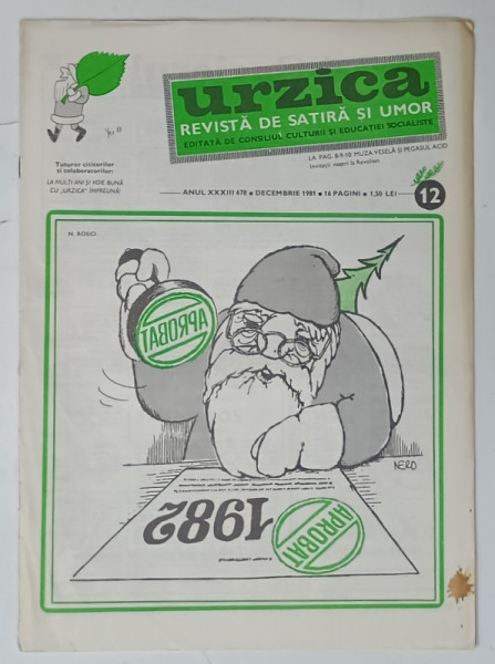 URZICA , REVISTA DE SATIRA SI UMOR , NR. 12 , 1981