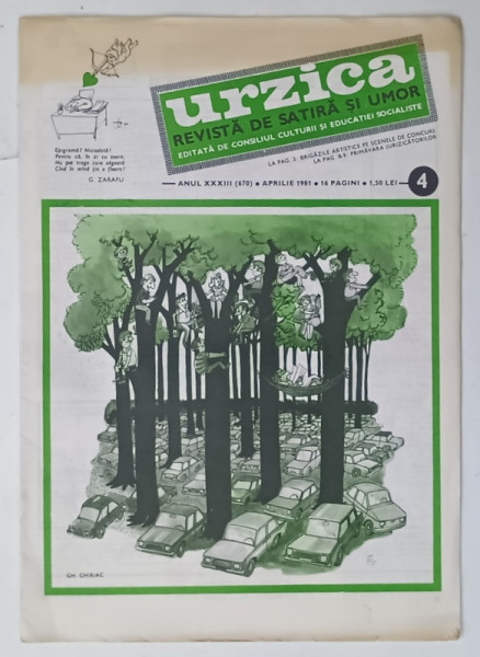 URZICA , REVISTA DE SATIRA SI UMOR , NR.4 , 1981
