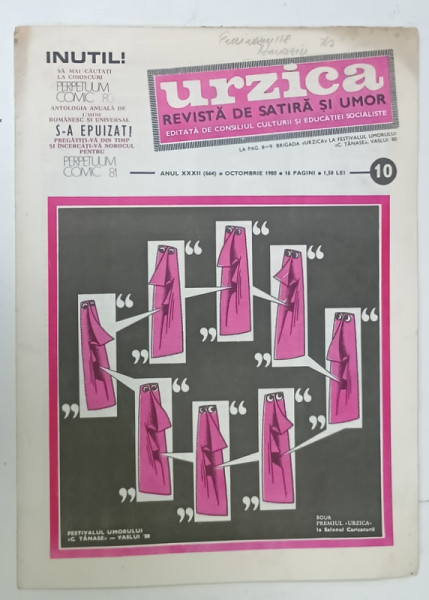 URZICA , REVISTA , NR. 10 , 1980