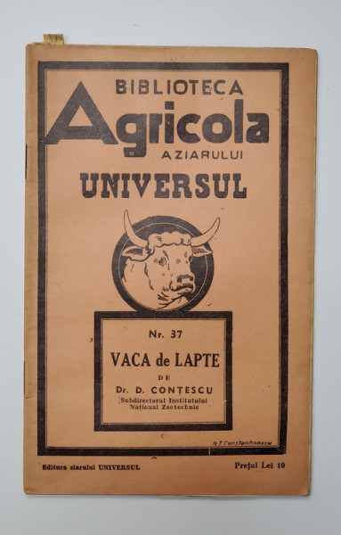 VACA DE LAPTE de D. CONTESCU , 1938