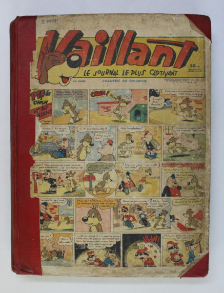 `VAILLANT - LE JOURNAL LE PLUS CAPTIVANT , COLEGAT DE 23 NUMERE , APARUTE IN IANUARIE - IUNIE 1957 , BENZI DESENATE