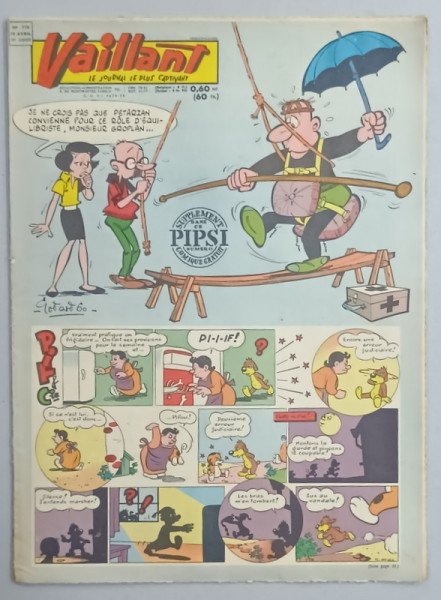 VAILLANT , LE JOURNAL LE PLUS CAPTIVANT , No. 778  , 1960, BENZI DESENATE CU TEXT IN LIMBA FRANCEZA