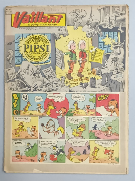 VAILLANT , LE JOURNAL LE PLUS CAPTIVANT , No. 780  , 1960, BENZI DESENATE CU TEXT IN LIMBA FRANCEZA