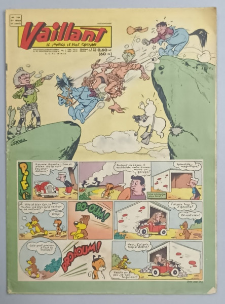 VAILLANT , LE JOURNAL LE PLUS CAPTIVANT , No. 781  , 1960, BENZI DESENATE CU TEXT IN LIMBA FRANCEZA