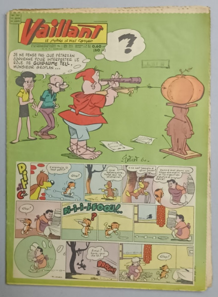 VAILLANT , LE JOURNAL LE PLUS CAPTIVANT , No. 787 , 1960, BENZI DESENATE CU TEXT IN LIMBA FRANCEZA