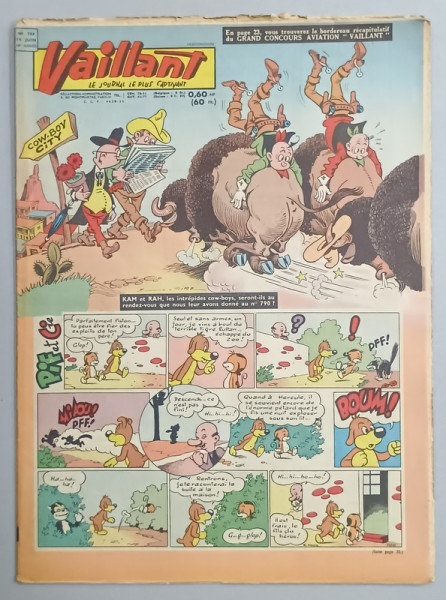 VAILLANT , LE JOURNAL LE PLUS CAPTIVANT , No. 788  , 1960, BENZI DESENATE CU TEXT IN LIMBA FRANCEZA