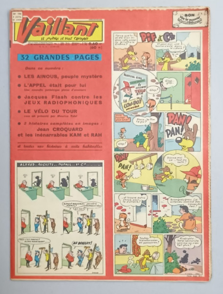 VAILLANT , LE JOURNAL LE PLUS CAPTIVANT , No. 790 , 1960, BENZI DESENATE CU TEXT IN LIMBA FRANCEZA