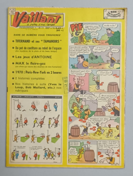 VAILLANT , LE JOURNAL LE PLUS CAPTIVANT , No. 795 , 1960, BENZI DESENATE CU TEXT IN LIMBA FRANCEZA