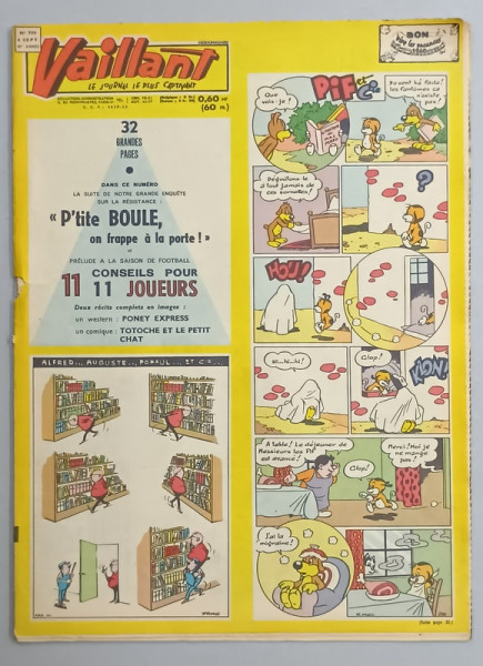 VAILLANT , LE JOURNAL LE PLUS CAPTIVANT , No. 799  , 1960, BENZI DESENATE CU TEXT IN LIMBA FRANCEZA