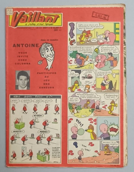 VAILLANT , LE JOURNAL LE PLUS CAPTIVANT , No. 805 , 1960, BENZI DESENATE CU TEXT IN LIMBA FRANCEZA