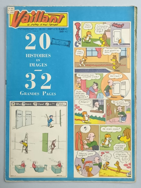 VAILLANT , LE JOURNAL LE PLUS CAPTIVANT , No. 806 , 1960, BENZI DESENATE CU TEXT IN LIMBA FRANCEZA