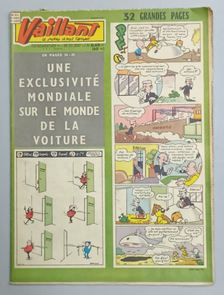 VAILLANT , LE JOURNAL LE PLUS CAPTIVANT , No. 811 , 1960, BENZI DESENATE CU TEXT IN LIMBA FRANCEZA