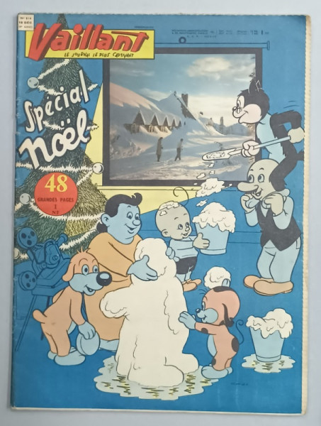 VAILLANT , LE JOURNAL LE PLUS CAPTIVANT , No. 814 , 1960, BENZI DESENATE CU TEXT IN LIMBA FRANCEZA