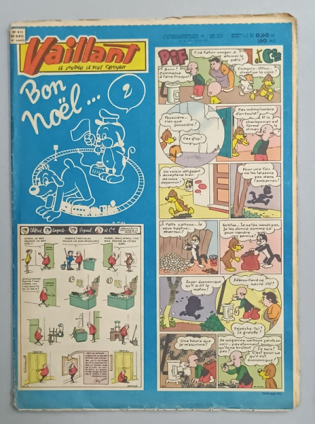 VAILLANT , LE JOURNAL LE PLUS CAPTIVANT , No. 815 , 1960, BENZI DESENATE CU TEXT IN LIMBA FRANCEZA