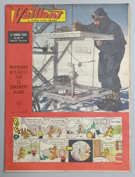 VAILLANT , LE JOURNAL LE PLUS CAPTIVANT , No. 821 , 1961, BENZI DESENATE CU TEXT IN LIMBA FRANCEZA