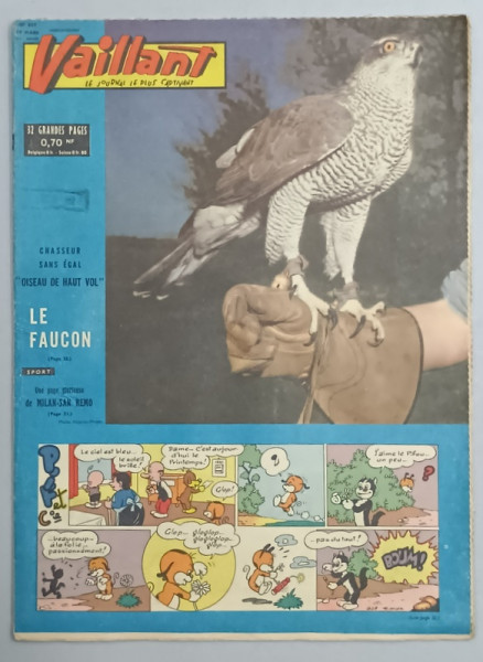 VAILLANT , LE JOURNAL LE PLUS CAPTIVANT , No. 827 , 1961, BENZI DESENATE CU TEXT IN LIMBA FRANCEZA